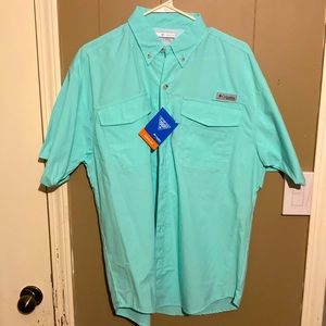 Teal Columbia PFG Shirt